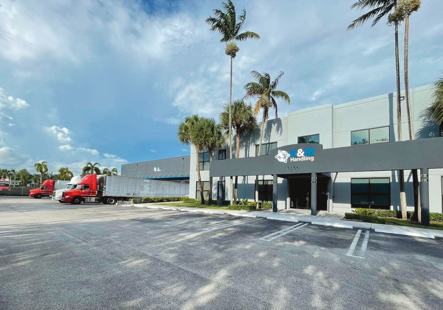 k & m handling's main office and warehouse